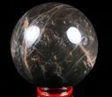Polished Black Moonstone Sphere - Madagascar #78931-1